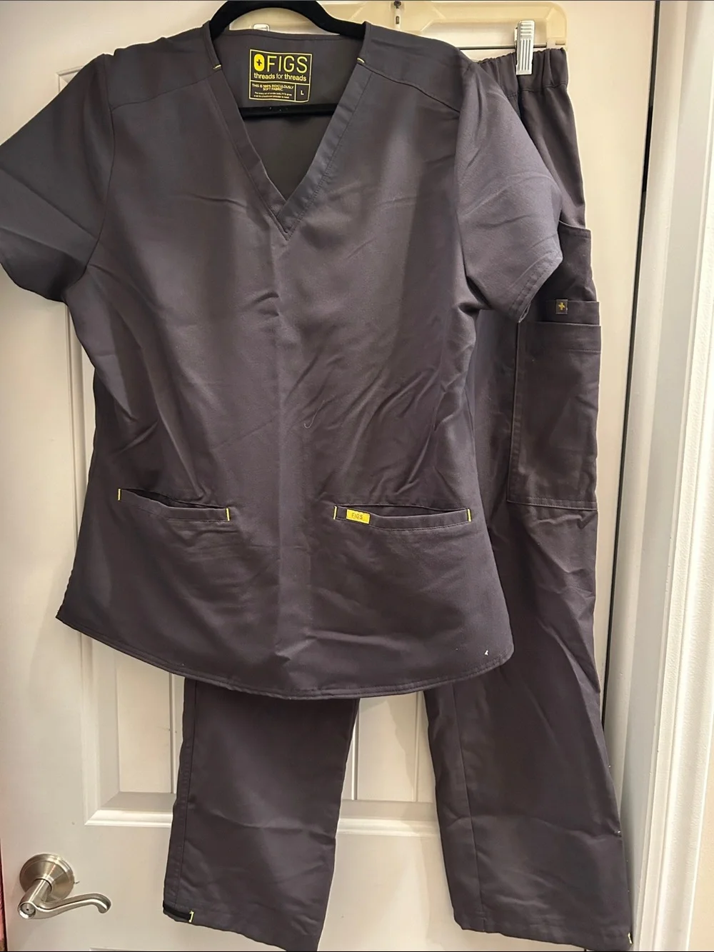 Figs Dark Gray scrubs set